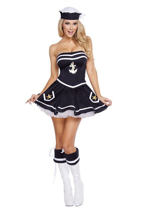 Adult Sailor Naughty Navy Yard Vixen Costume 4299 The Costume Land