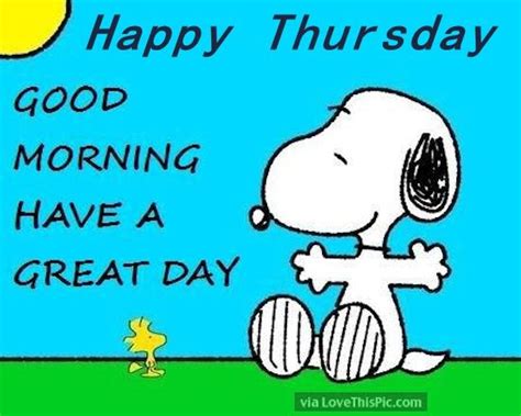 Snoopy Happy Thursday Good Morning Pictures Photos And Images For
