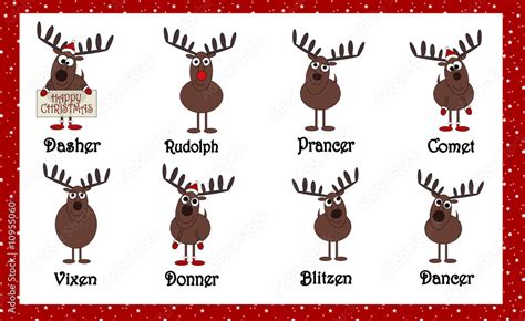 santa claus and reindeer names