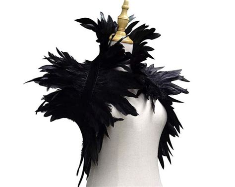 Black Feather Cape For Maleficent Raven Gatsby Edgar Allan Etsy In