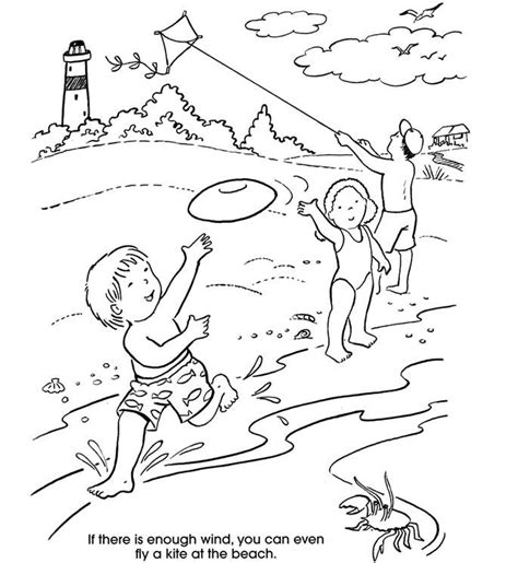 Summer Beach Coloring Pages Coloring Home