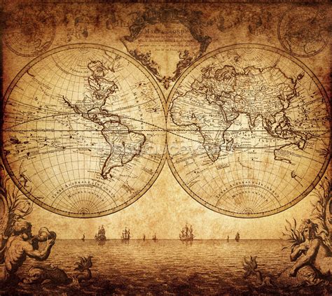 18th Century World Map Wallpaper Wallsauce Us Antique World Map