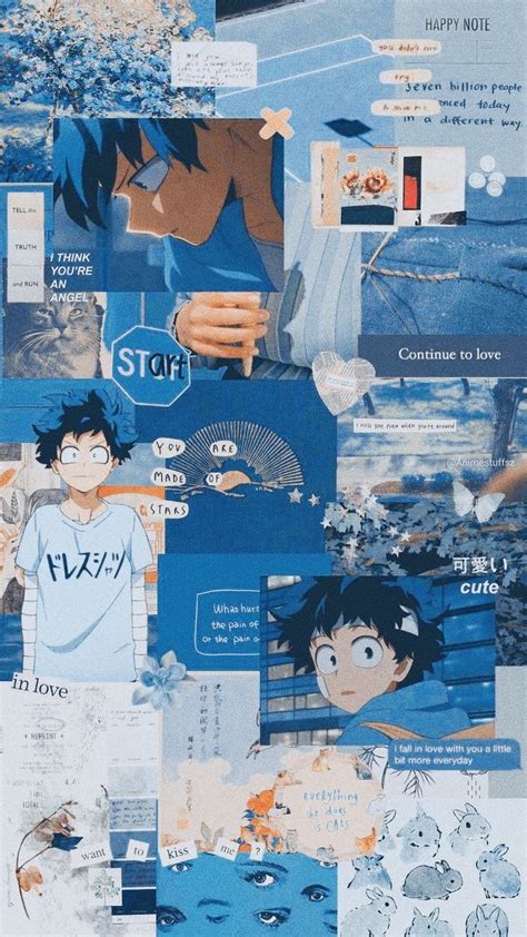 Young Midoriya Aesthetic Anime Wallpaper Blue Aesthetic