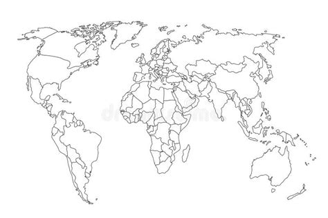 Mappa Politica Del Mondo Illustrazione Vettoriale Illustrazione Di Formazione