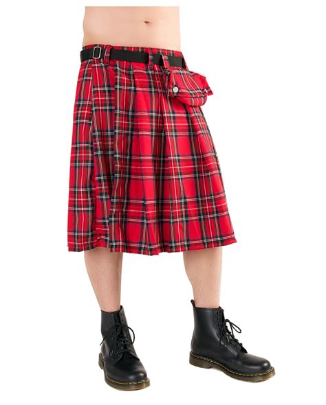 Short Kilt Tartan With Belt Pouch Red To Buy Horror