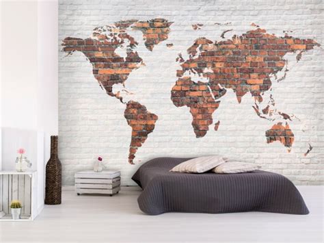 Idee für die tapete im schlafzimmer: Weltkarte Wand - 73 Beispiele, dass Weltkarten Dynamik in ...