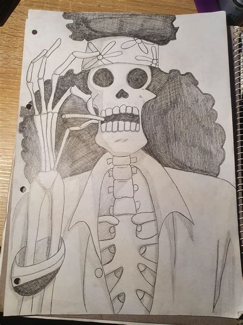 My Attempt On Drawing My Fav One Piece Character Brook Ronepiece