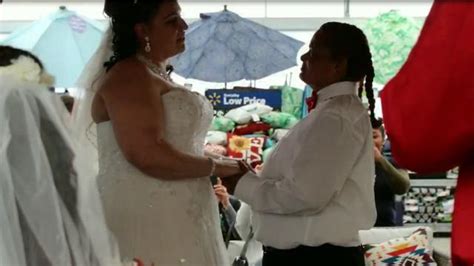 couple gets married in walmart
