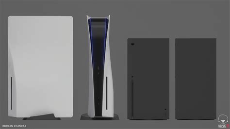 Ps5 Size 3d Render Offers First Side On View Vs Xbox Series X The