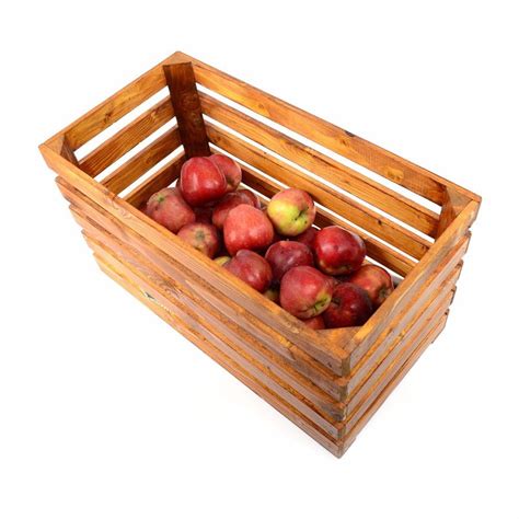 Wooden Crates Fruit Apple Boxes Vintage Retro Home Decor Storage Box
