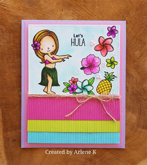 Knipoog Creations Hawaiian Birthday Card