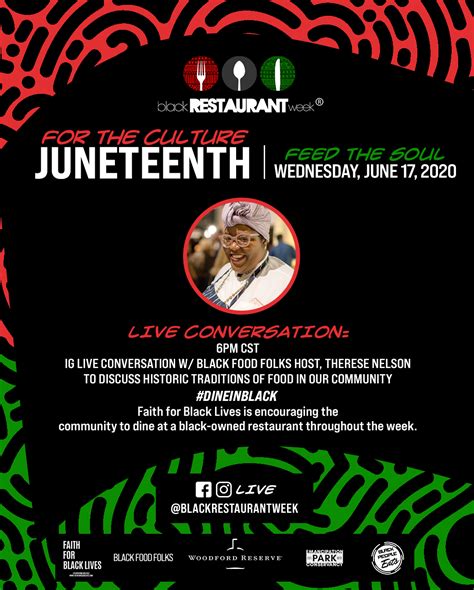 For The Culture Juneteenth Virtual Series Black Restaurant Week