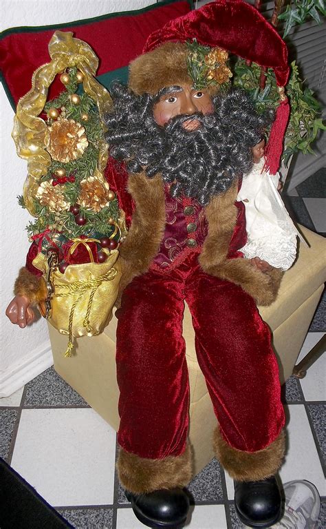 Black Santa African American Santa From Dillards 2005 Merry