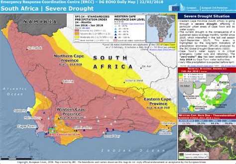 Map Of The Severe Drought Conditions In Western Cape Province