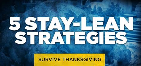 5 Strategies To Help You Stay Lean On Thanksgiving