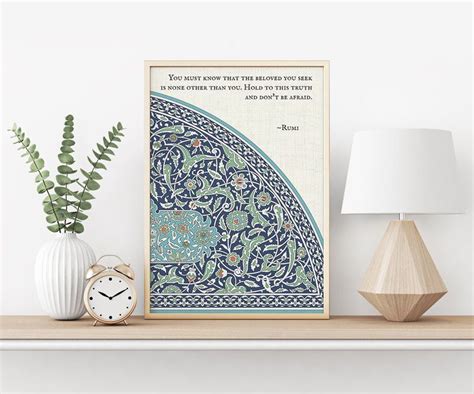Turkish love famous quotes & sayings. Rumi Quote I Positivity, Love I Green-Blue Turkish Tile ...