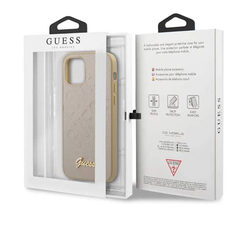 Guess Pu Iridescent Love Debossed Back Cover With Metal Logo Apple