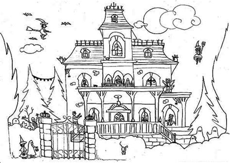These witch coloring pages are ideal for kids at halloween. Monster House Coloring Page at GetColorings.com | Free ...