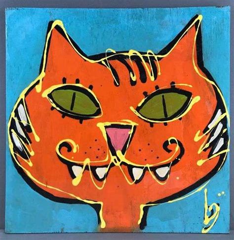 Acrylic On Board Pop Art Cat Matthew Bullock Auctioneers