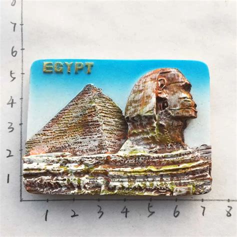 Egypt Tourist Souvenir Landmark Building Sphinx Stereo Magnetic