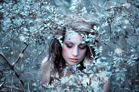 Wallpaper Nature Face Beauty Winter Tree Woody Plant Girl Branch Flower Lady