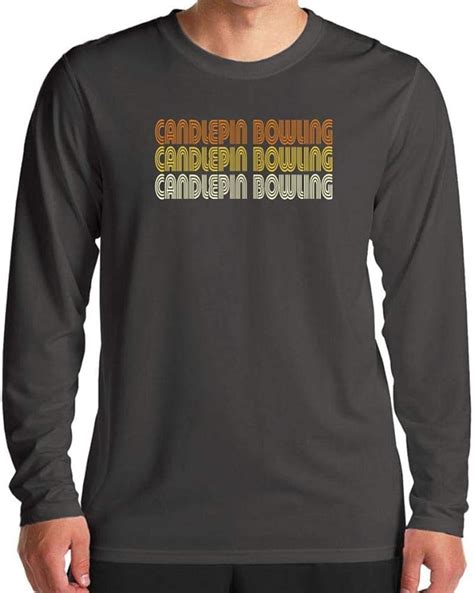 Idakoos Candlepin Bowling Retro Color Long Sleeve T Shirt Uk