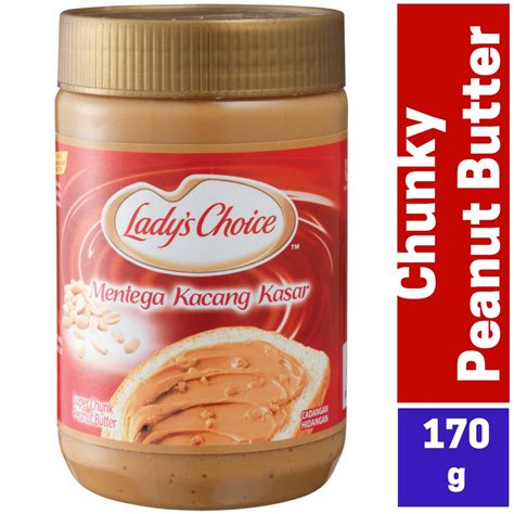 Crunchy, nutty, and perfectly sweet. Lady's Choice Chunky Peanut Butter 170g | Shopee Malaysia