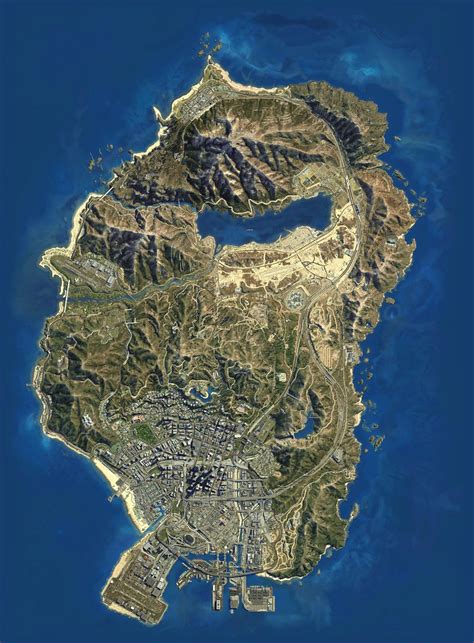 Los Santos Gta V Map Large Satellite Image Of Los Santos I Flickr
