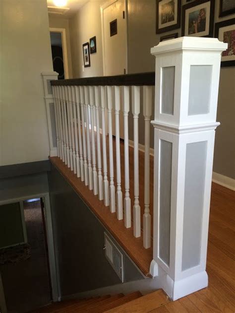 Slide the post skirt over the newel sleeve (see drawing 4) •slide skirt down the sleeve until it. Stair Railing and Newel Post | Newel posts, Stair railing ...