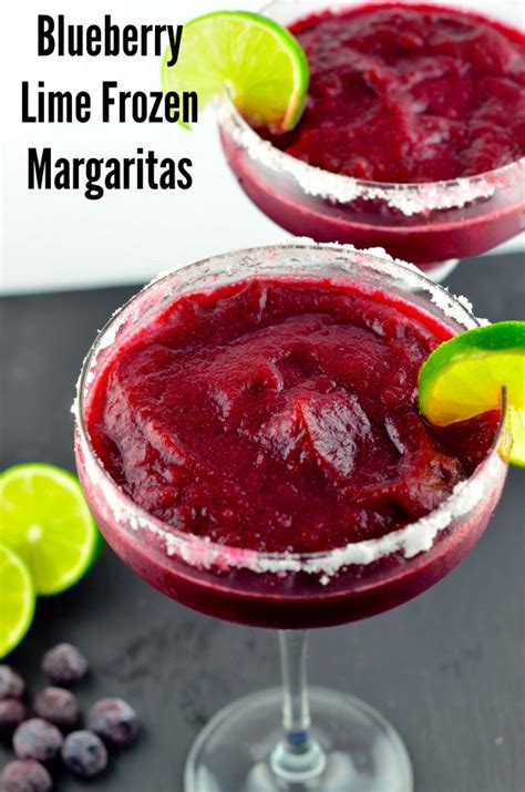 Blueberry Lime Frozen Margaritas May I Have That Recipe