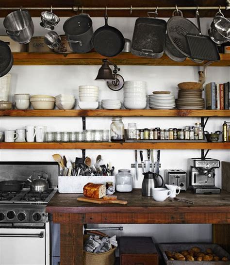 Vintage Home Love Rustic Open Kitchen Shelving