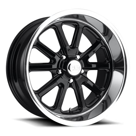 65 73 mustang rambler 1 piece gloss black w diamond cut lip 17x8 wheel