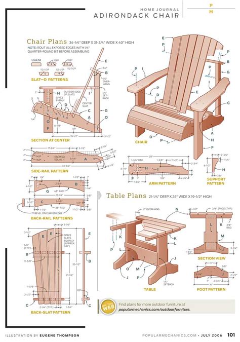 Effortlessly show off your outdoor style when you buy the adirondack chair sets. Adirondack Chair Plan Popular Mechanics DIY Blueprint ...