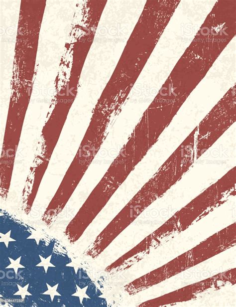 Grunge American Flag Background Vector Stock Illustration Download