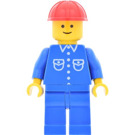 Lego Classic Town Worker With Blue Shirt With 6 White Buttons