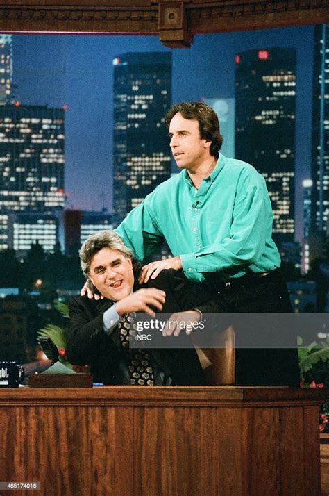 Host Jay Leno During An Interview With Host Actor Kevin Nealon On