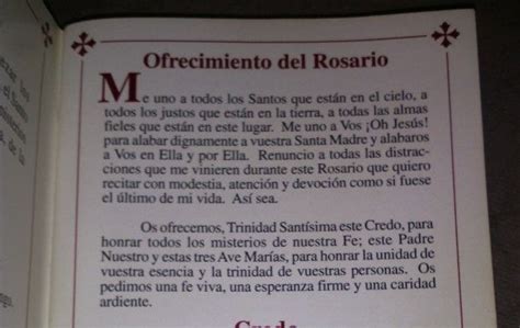 Ofrecimiento Del Rosario Oraciones Rosarios Frases