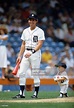 Detroit Tigers Alan Trammell (3) with son Lance on field during family ...