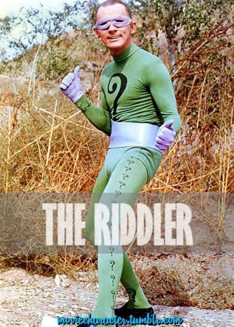 The Riddler Played By Frank Gorshin Film Batman 1966 Batman Vs