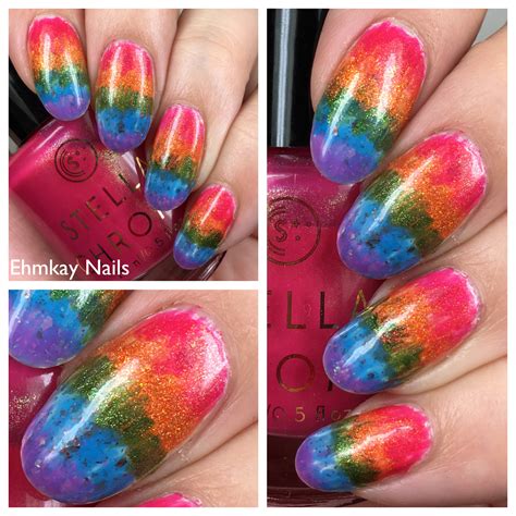 Ehmkay Nails Tie Dye Nail Art With Stella Chroma