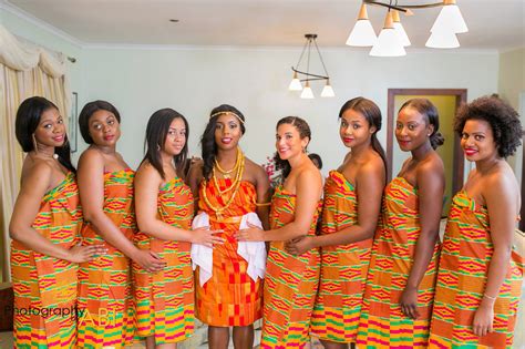Ghanaian Ladies In Their Traditional Wedding Outfit Be Inspired Ghana Ladies
