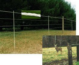Electric Deer Fence From High Tensile Wire With One Super Rope Strand