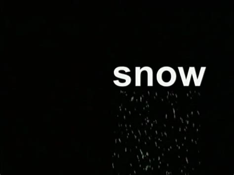 The Word Snow Is Written In White On A Black Background With Falling