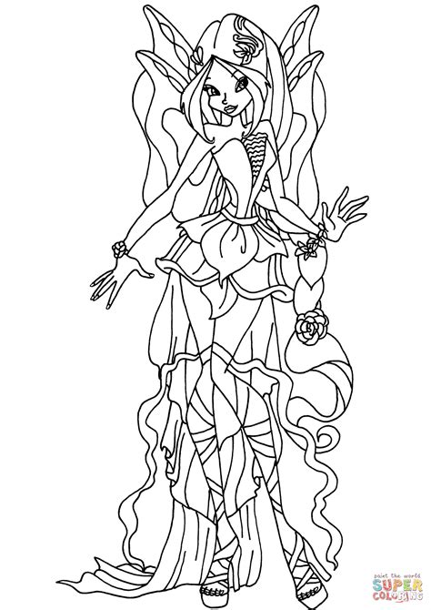 Winx Flora Coloring Pages Coloring Pages