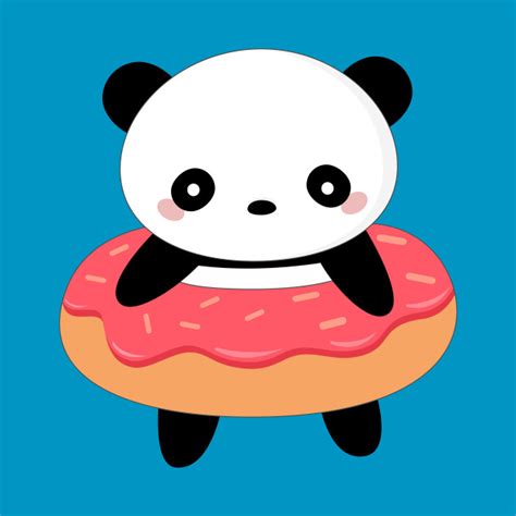Kawaii Panda Bear Donut Panda T Shirt Teepublic