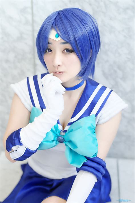 Bishoujo Senshi Sailor Moon Blue Hair Choker Cosplay Elbow Gloves Gloves Headband Mizuno Ami