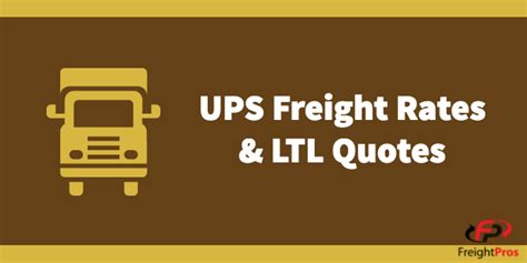 Ups Freight Rates Ltl Quotes And Volume Shipping