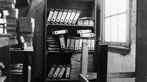 The Bookcase In Front Of Anne Franks Hiding Place In The Early 50s