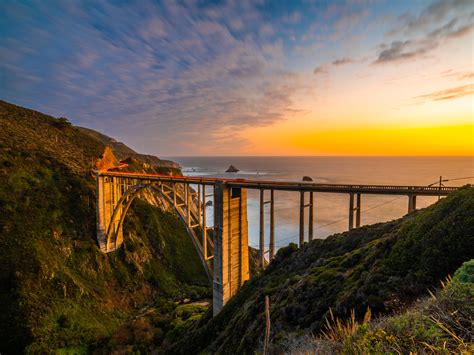 Bixby Bridge Sunset Dusk Highway 1 Pch Big Sur Scenic Coas Flickr