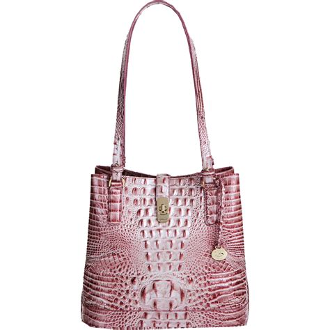 Brahmin Pink Icing Melbourne Fiora Bucket Bag Shoulder Bags